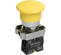 Кнопка управления IEK, LAY5-BC51, Грибок, без подсветки, 1з, ИЭК, желтая BBG70-BC-K05