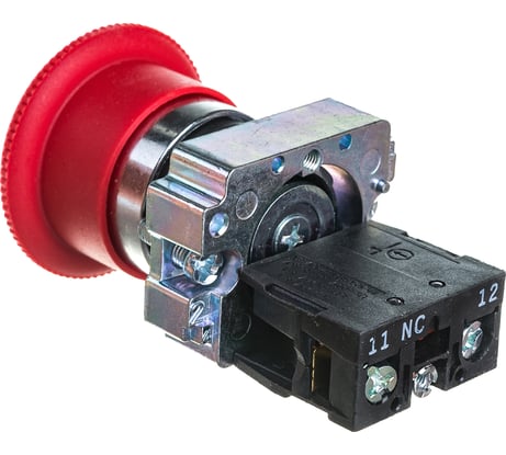 Аварийная кнопка управления IEK LAY5-BS542 Грибок, с фиксацией, ИЭК BBG90-BS-K04