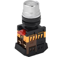 Кнопка IEK ABLF-22 прозрачная, неон, 1з+1р, ИЭК BBT10-ABLF-K08