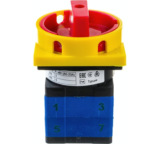 Кулачковый переключатель IEK, ПКП10-13/У, 10А, откл-вкл, 3Р/400В, ИЭК BCS23-010-1