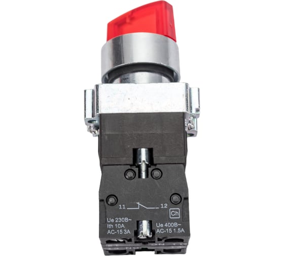Переключатель IEK LAY5-BK2465 2 положения, красный, ИЭК BSW90-BK-2-K04