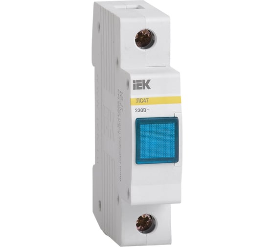 Сигнальная лампа IEK, DIN 1P, ЛС-47, ИЭК, синий неон MLS10-230-K07