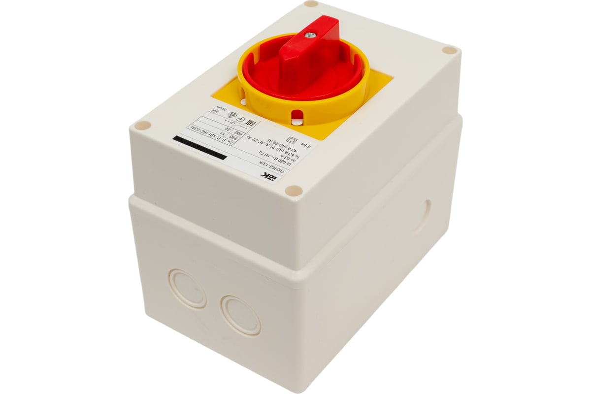 Кулачковый переключатель IEK ПКП63-13/К 63А, откл-вкл, 3Р/400В, IP54 ...