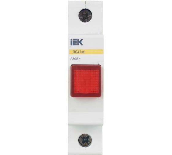 Сигнальная лампа IEK, DIN 1P, красная матрица, ЛС-47М, ИЭК MLS20-230-K04