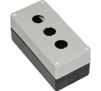 Корпус поста Электротехник КП-103, белый, пластик, 3 отверстия, IP54, ET055751
