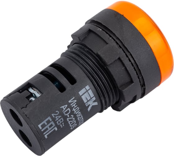 Лампа IEK AD22DS LED матрица, d=22мм, желтая, 24В, AC/DC BLS10-ADDS-024-K05