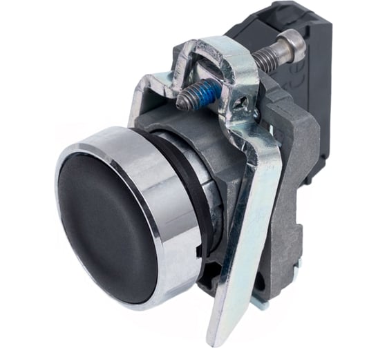 Кнопка модульная Systeme Electric SB4 в сборе 22мм с возвратом металл 1НО черный SE SB4BA21 1