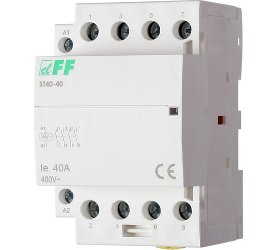 Модульный контактор F&F с индикатором включения, ST-40-40 EA13.001.004 1