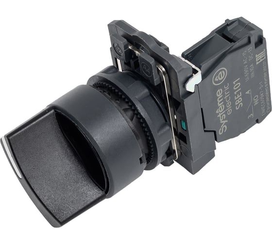 Переключатель модульный Systeme Electric SB5 в сборе 22мм 2поз. с фиксацией 1НО SE SB5AD21 1