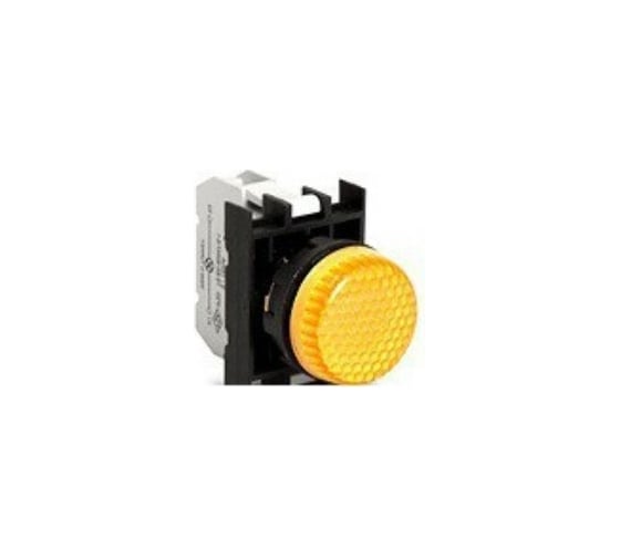 Сигнальная арматура Emas жёлтая, с блоком подсветки B8, 12-30В AC/DC B080XS