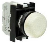 Сигнальная арматура Emas белая, белый светодиод, 12-30 В AC/DC CP050XB