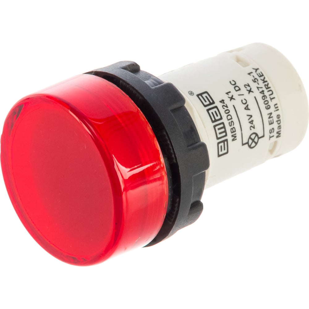 Сигнальная моноблочная арматура Emas 24В красная, MBSD024K - выгодная ...