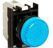 Сигнальная арматура Emas синяя, с блоком подсветки CB7, синий 12-30В AC/DC CP070XM