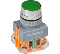 Кнопка GENERICA D7-11BN d=22мм, 1NC+1NO, зеленая BBT50-11BN-3-22-K06-G