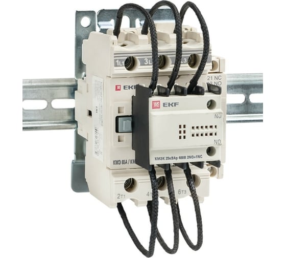 Контактор EKF для конденсатора КМЭК 25квар 400В 2NО+1NC PROxima ctrk-s-63-25-400