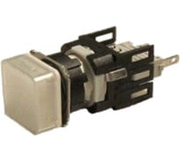 Сигнальная арматура Emas белая, 16мм, квадратная, белый светодиод, 12-24В AC/DC D050KXB