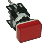 Сигнальная арматура Emas красная, 16мм, прямоугольная, краcный светодиод, 12-24В AC/DC D060DXK