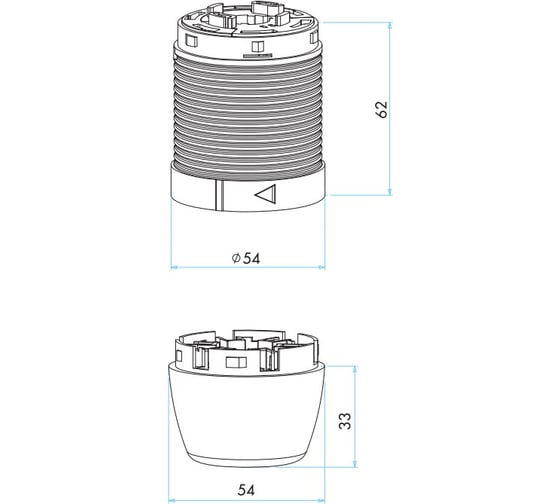 Сигнальная колонна Emas 50мм 24В, светодиод LED, зуммер IK53L024ZD01