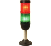 Сигнальная колонна Emas 50мм, красная, зелёная, с зуммером 220В, IK52L220ZM03