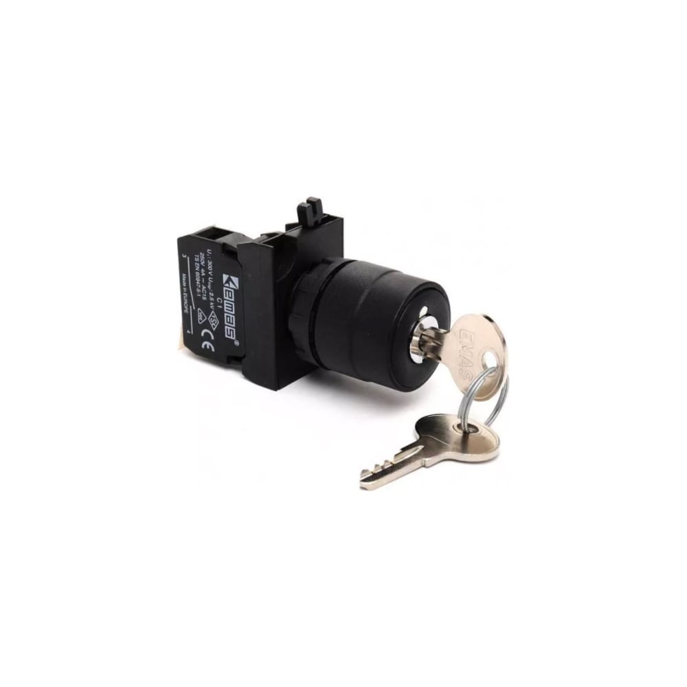 Кнопка с ключом Emas 2-0-1, с фиксацией, 250 В AC, 4 А CP102AC30 ...