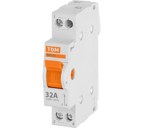 Трехпозиционный модульный переключатель TDM ELECTRIC МП-63 1P 32А SQ0224-0006
