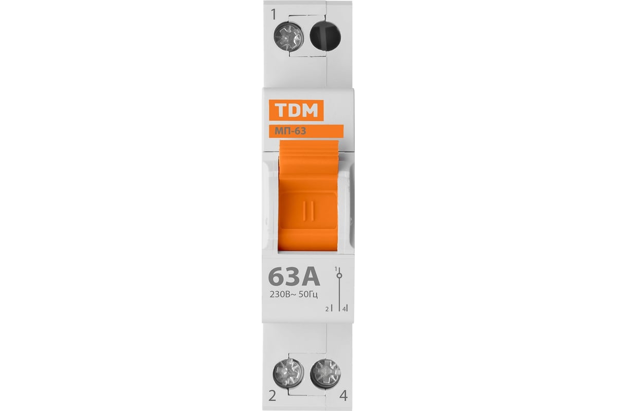 Трехпозиционный модульный переключатель TDM МП-63 1P 63А SQ0224-0009 ...