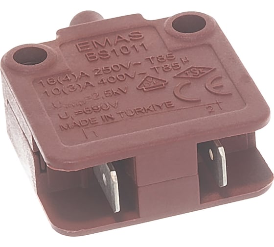 Мини-выключатель Emas мгновенного действия, 1НЗ, 250В AC, 16А BS1011