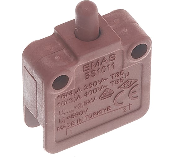 Мини-выключатель Emas мгновенного действия, 1НЗ, 250В AC, 16А BS1011