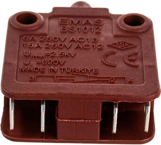 Мини-выключатель Emas мгновенного действия, 1НО+1НЗ, 250В AC, 16А BS1012
