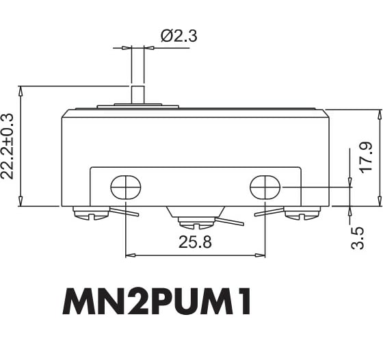 Мини-выключатель Emas 440В, 10А. MN2PUM1