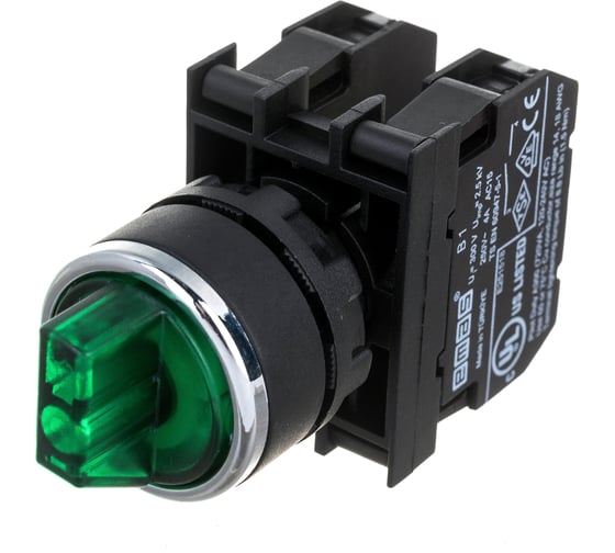 Переключатель Emas 2-0-1, без фиксации, зелёный, 250В AC, 4 А B101SL32Y