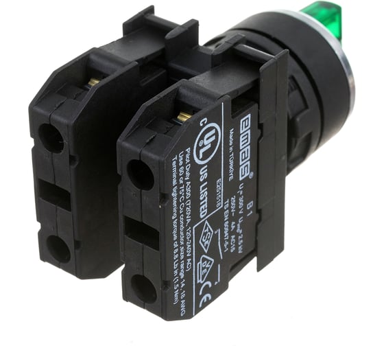 Переключатель Emas 2-0-1, без фиксации, зелёный, 250В AC, 4 А B101SL32Y