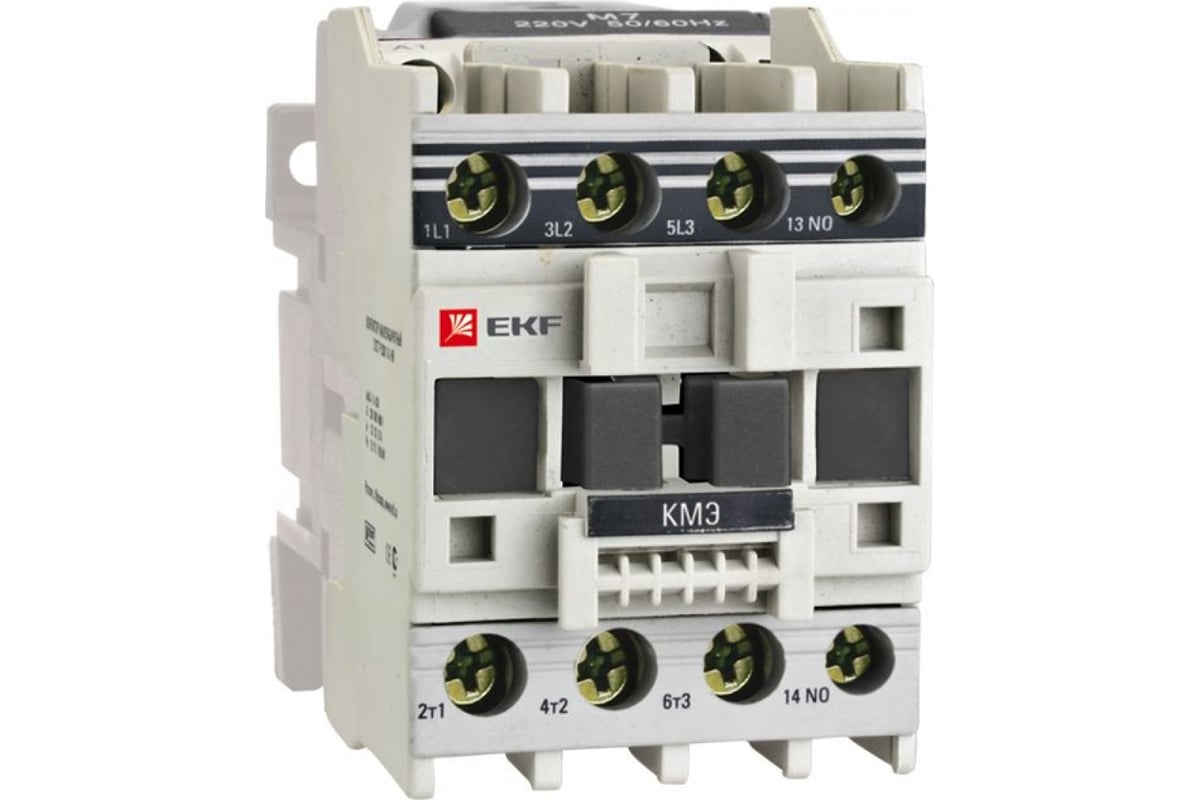 Малогабаритный контактор EKF КМЭ, 12А, 24В, 1NO, PROxima ctr-s-12-24 ...