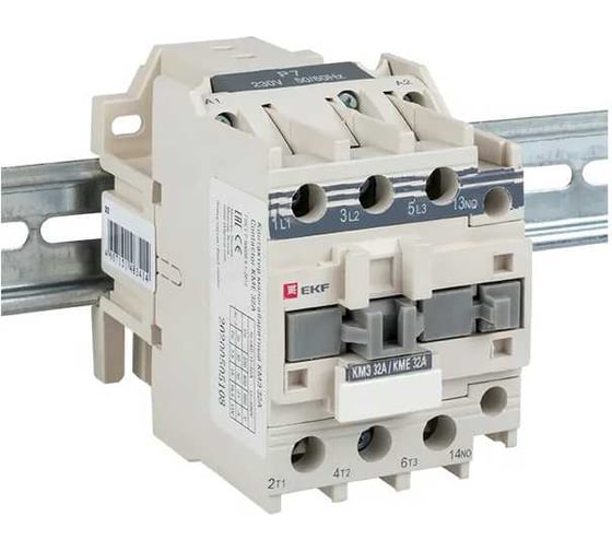 Малогабаритный контактор EKF КМЭ, 32А, 110В, 1NO, PROxima ctr-s-32-110