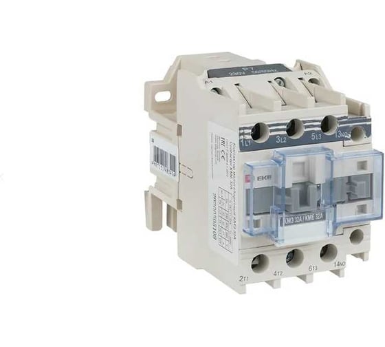Малогабаритный контактор EKF КМЭ, 32А, 110В, 1NO, PROxima ctr-s-32-110