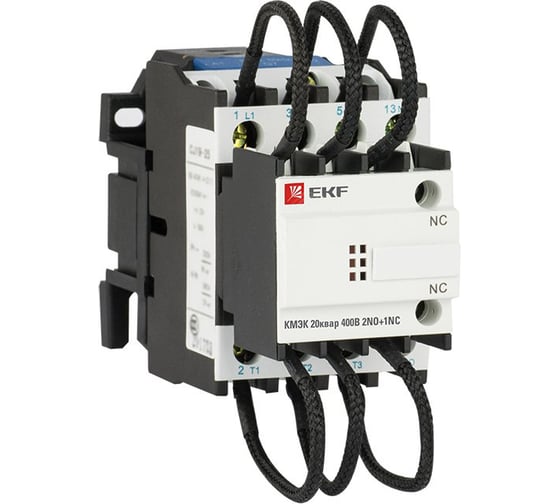 Контактор для конденсатора EKF КМЭК, 20 квар, 400В, 2NО+1NC, PROxima ctrk-s-43-20-400 1
