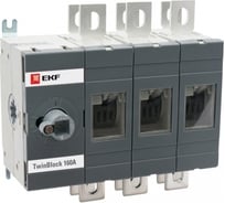 Рубильник EKF 200A 3P реверсивный без рукоятки управления TwinBlock tb-s-200-3p-rev