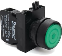 Нажимная кнопка Emas круглая зелёная, с фиксацией, 1НО, серия C, 250В AC, 4А, CP100FY