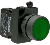 Нажимная кнопка Emas круглая зелёная, 250В AC, 4А, CP102DY