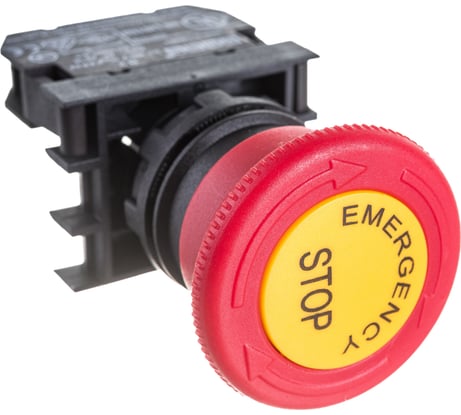 Аварийная кнопка Emas Грибок 40мм с маркировкой, 250В AC, 4А, B200EE