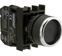 Нажимная круглая кнопка Emas черная, с фиксацией, 1НО, серия B, 250 В AC, 4 А, B100FH