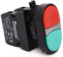 Нажимная кнопка Emas сдвоенная красно-зеленая, выступающая, 250 В AC, 4 А, CP102K21KY