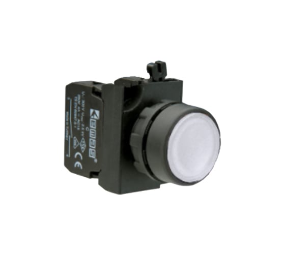 Нажимная кнопка Emas круглая, белая, 250 В AC, 4 А, CP102DB 1