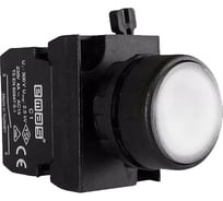 Нажимная кнопка Emas круглая, белая, 1НО, серия C, 250 В AC, 4 А, CP100DB