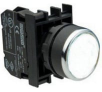 Нажимная кнопка Emas круглая, белая, 1НО+1НЗ, серия B, 250 В AC, 4 А B102DB