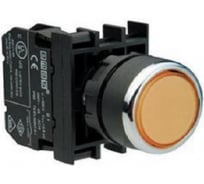 Нажимная круглая кнопка Emas желтая, 2НО, серия B, 250 В AC, 4 А, B101DS