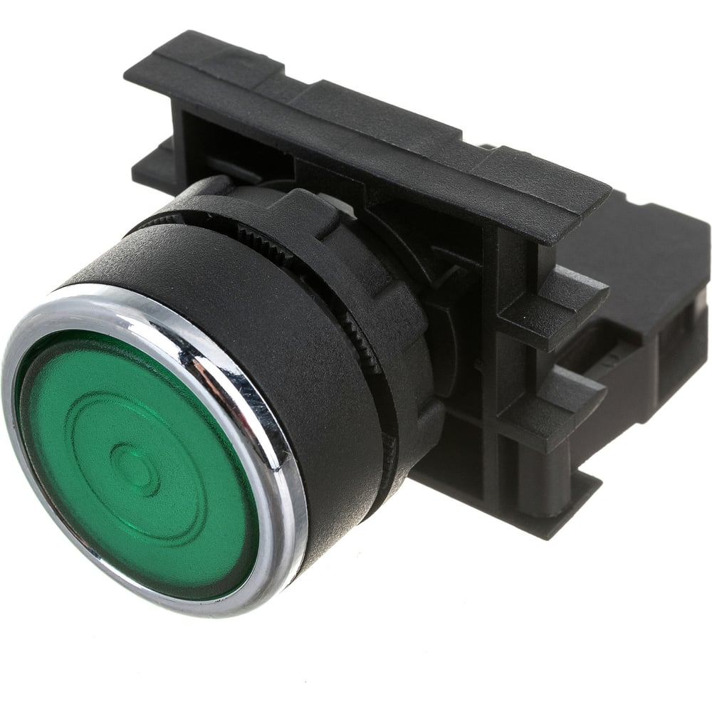 Нажимная кнопка Emas круглая зелёная, с фиксацией, 1НО, серия B, 250В ...