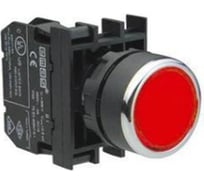 Нажимная круглая кнопка Emas красная, 2НЗ, серия B, 250 В AC, 4 А, B202DK