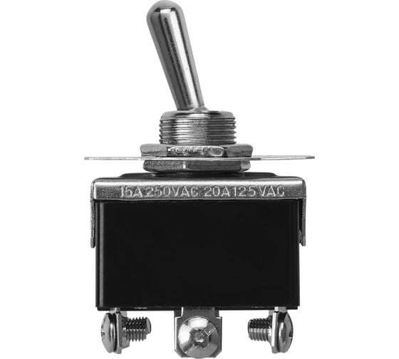 Переключатель-тумблер TDM ELECTRIC KN3C-223AAH 2P 250В AC/DC 15А (6c) ON-OFF-ON без фиксации SQ0747-0276