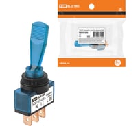 Выключатель-тумблер TDM ELECTRIC ASW-13D 1P 12В AC/DC 20А (3c) ON-OFF с фиксацией с синей LED подсветкой SQ0747-0283